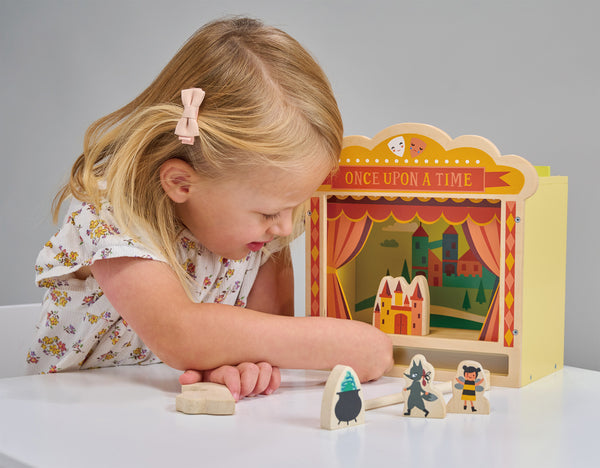 Mentari Toys Wooden Tabletop Theatre