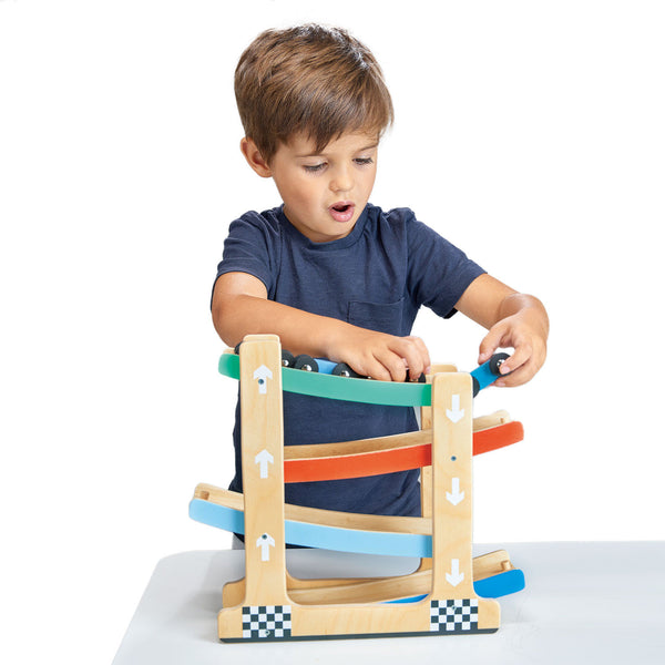 Mentari Toys Wooden Ramp Racer Toy